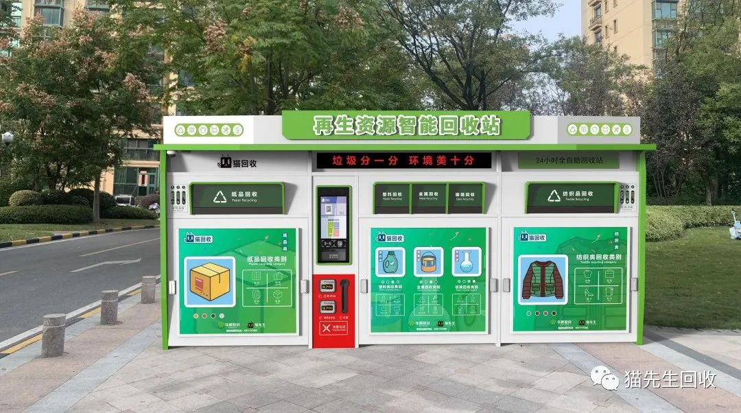貓先生智能再生資源回收站，環(huán)保驛站，垃圾分類設(shè)備廠家